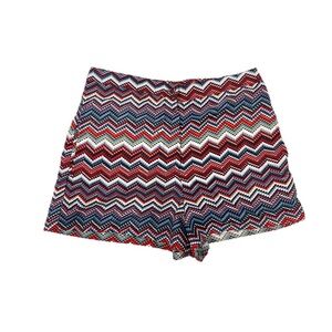 Angie Chevron Striped High Rise Lightweight Shorts